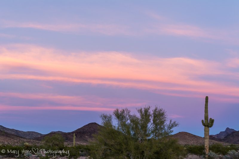 desert sky at sunrise