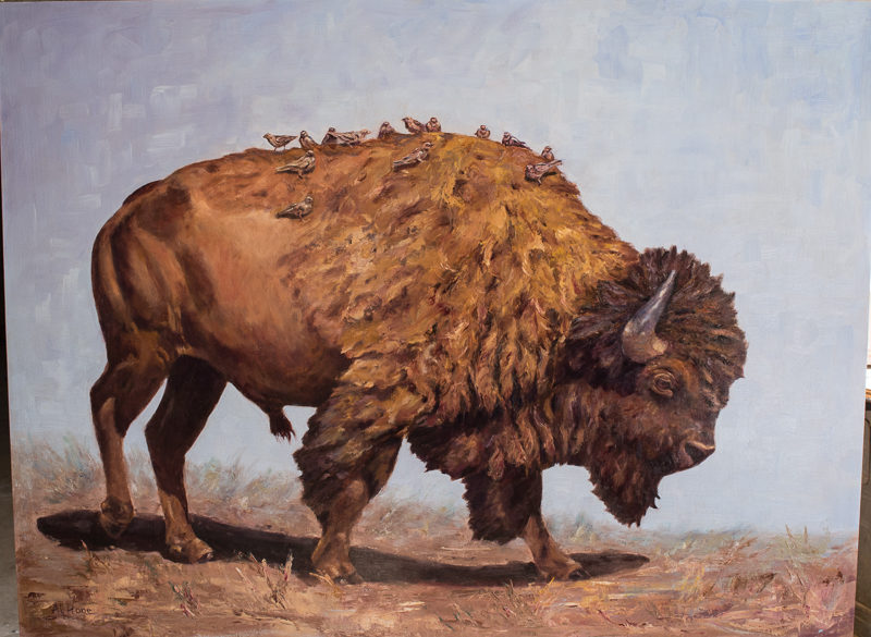 Painting of a bison