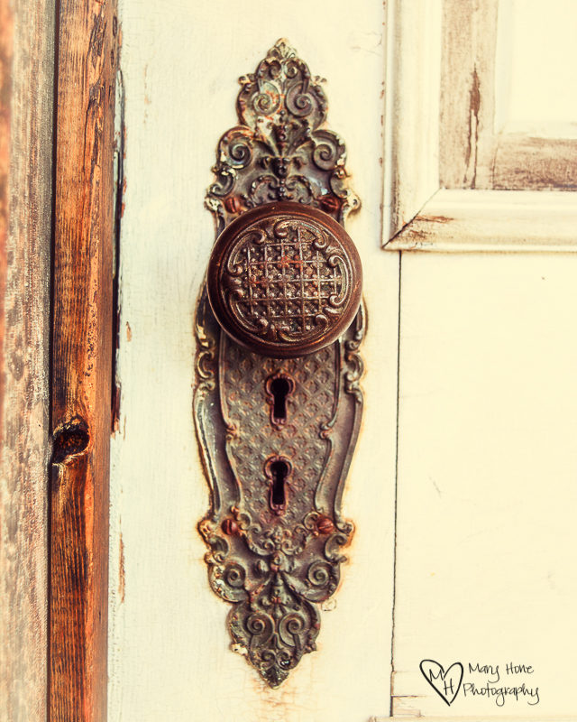 Old metal doorknob. Virginia City & Nevada City, Montana