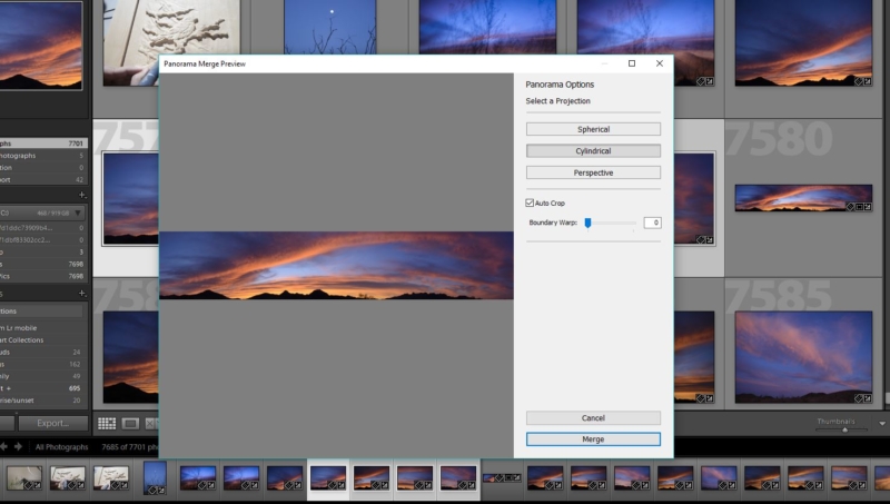 creating a panorama in lightroom 